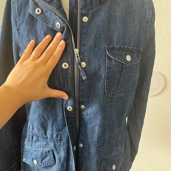 Talbots Safari Denim Jacket Medium NWT - Picture 8 of 11